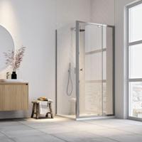 Douchecabine Sealskin Hooked Omkeerbaar Ruime Verstelbaarheid 100x100 cm Zilver - thumbnail