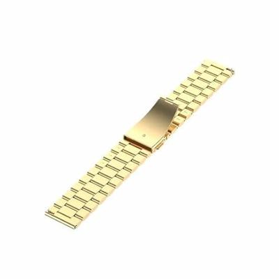 By Qubix - Stalen schakelband - Goud - Compatible met Xiaomi Redmi Watch 5 Active/Redmi Watch 5 Lite - Compatible Xiaomi bandje