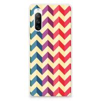 Sony Xperia 10 III | TPU bumper | Zigzag Multi Color - thumbnail