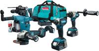 Makita DLX4194TX1 Accu combiset 4-delig 18V 5.0Ah in tas - thumbnail