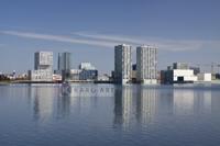 Schilderij - Almere, skyline, Multikleur , 2 maten , print op canvas, premium print - thumbnail