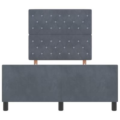 Bedframe met hoofdeinde Donkergrijs 120 x 190 cm Fluweel