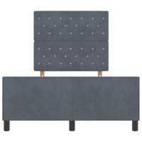 Bedframe met hoofdeinde Donkergrijs 120 x 190 cm Fluweel - thumbnail