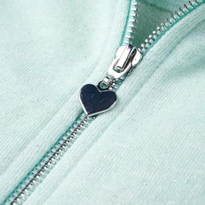 Kindervest met capuchon en rits 104 gemengd lichtmint Kindervest met capuchon en rits 104 gemengd lichtmint