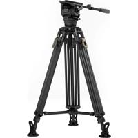 Tilta 75mm Cine Fluid Head with 2-Stage One Touch Carbon Fiber Tripod Legs - Space Gray - thumbnail