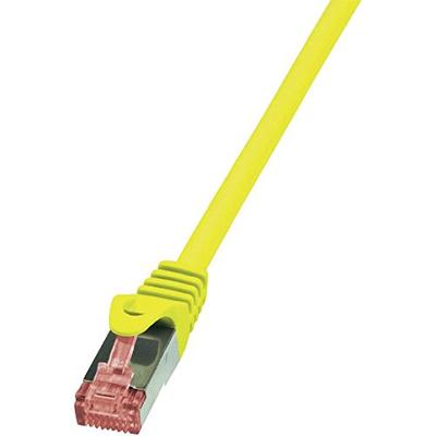LogiLink CQ2087S RJ45 Netwerkkabel, patchkabel CAT 6 S/FTP 7.50 m Geel Vlambestendig, Snagless 1 stuk(s)