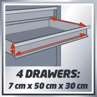 Einhell 4510170 Werkplaatswagen Kleur (specifiek): Red - thumbnail