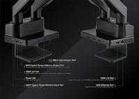 Manhattan 461887 Monitor-tafelbeugel 2-voudig 43,2 cm (17) - 81,3 cm (32) Zwart Kantelbaar en zwenkbaar - thumbnail