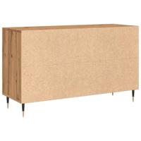 Dressoir 100x36x60 cm bewerkt hout artisanaal eikenkleurig - thumbnail