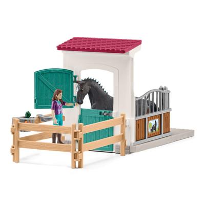 Schleich horse club paardenbox met lisa en storm 42709 - thumbnail
