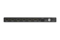 Digitus DS-55345 HDMI-switch 4 + 2 poorten LED-weergave, Met afstandsbediening, Ultra HD-geschikt, Met metalen behuizing, Individueel schakelbaar, Met - thumbnail