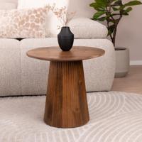 Sohome Ronde Salontafel 'Olav' Mangohout, 50cm, kleur Bruin - thumbnail