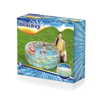 Bestway Opblaasbaar Zwembad 3 Ringen Transparant Tropisch 150x53 cm +6 Jaar Tuin 51045 - thumbnail