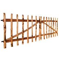 vidaXL Poort dubbel 300x90 cm geïmpregneerd hazelaarhout - thumbnail