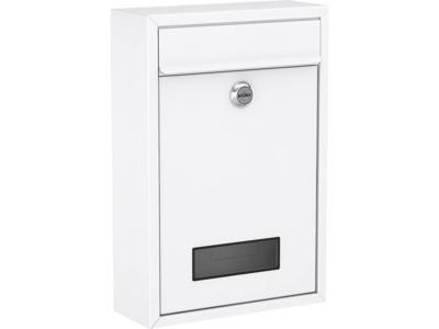 Basi 2170-1300 BK 100M Brievenbus Staal Wit (mat) Sleutelslot