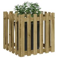 Plantenbak met hekontwerp 60x60x60 cm gempregneerd grenenhout - thumbnail