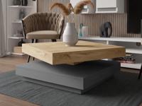 Draaibare salontafel NENUPHAR wotan eik/antraciet - thumbnail