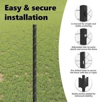 VidaXL Hek met paal grijs 1 x 50 m staal en pvc - thumbnail