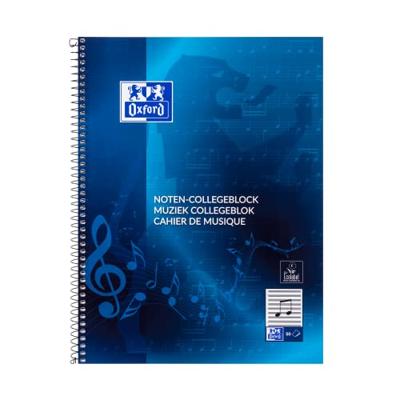 Collegeblk oxf a4+ muziek 4gaats 100pag 80gr blauw | 10 stuks