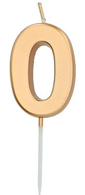 Cijferkaars &apos;0&apos; Goudkleurig 5cm