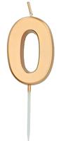 Cijferkaars &apos;0&apos; Goudkleurig 5cm - thumbnail