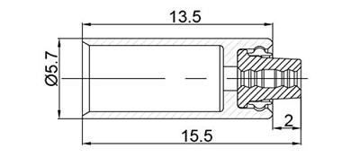 JAGWIRE End caps hooded - 4,5mm shift (braided) - alloy (30pcs) - black