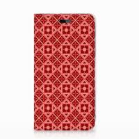 Huawei Y5 | Y6 2017 Hoesje met Magneet Batik Rood - thumbnail