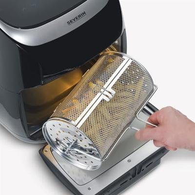 Severin FR 2446 Frituurpan 11 l 2000 W Heteluchtfunctie, Oververhittingsbeveiliging Zwart/zilver