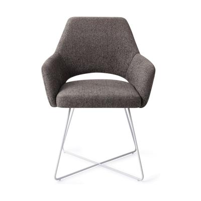 Jesper Home Eetkamerstoel 'Yanai' Cross White, kleur Amazing Grey