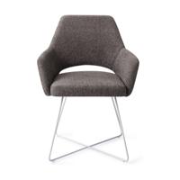 Jesper Home Eetkamerstoel 'Yanai' Cross White, kleur Amazing Grey - thumbnail