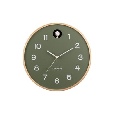 Karlsson Wandklok NaturelCuckoo groen - Ø 31,5cm - KA5886GR