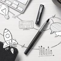 Rollerpen parker vector xl m zwart - thumbnail
