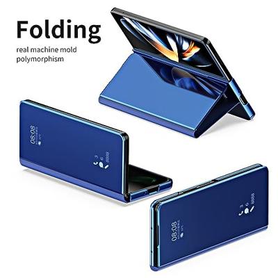 Lunso - Samsung Galaxy Z Fold5 - Window view cover hoes - Blauw