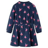 Kinderjurk ballerinaprint 104 marineblauw - thumbnail