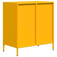 Dressoir 68x39x73,5 cm koudgewalst staal mosterdgeel - thumbnail