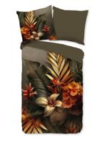 Good Morning Dekbedovertrek "bloemen en bladeren " - Multi - (155x220 cm) - Katoen - thumbnail