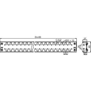 Schneider Electric NSYSUCR6540 NSYSUCR6540 (b x h) 65 mm x 400 mm Staal 1 stuk(s)
