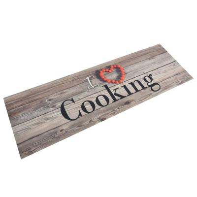 Keukenmat wasbaar cooking-print 60x180 cm fluweel grijs Keukenmat wasbaar cooking-print 60x180 cm fluweel grijs