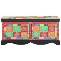 Salontafel 90x50x40 cm massief mangohout meerkleurig - thumbnail