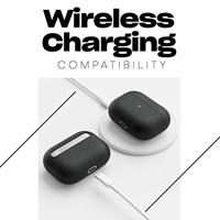 KeyBudz Artisan Leren beschermhoes voor Apple AirPods Pro Case, etui, leren tas echt leer, hoofdtelefoon oortelefoon accessoires, zwart - thumbnail