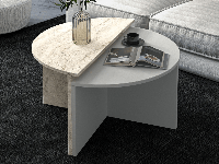 Salontafelset DOLUNE grijs/travertijn - thumbnail