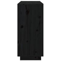 Dressoir 111x34x75 cm massief grenenhout zwart - thumbnail
