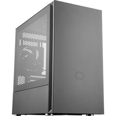 Cooler Master Silencio S400 TG Midi-tower PC-behuizing Zwart 2 voorgeïnstalleerde ventilators, Zijvenster, Stoffilter, Geluidsdemping