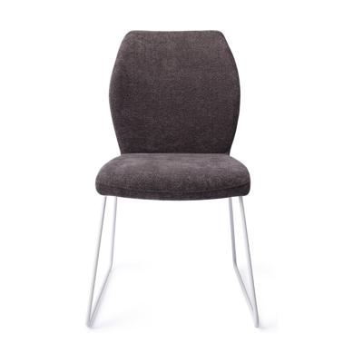 Jesper Home Eetkamerstoel 'Ikata' Slide White, kleur Almost Black