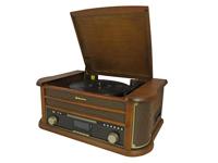 Roadstar HIF-1993 D+BT Platenspeler (retro compact systeem met cd-speler, DAB+, Bluetooth, cassettedeck, USB en directe encoding-functie) - thumbnail