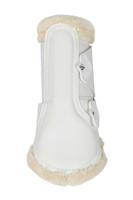 LeMieux Fleece Beenbeschermers wit maat:m - thumbnail