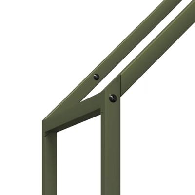 VidaXL Brandhoutrek 40x25x120 cm koudgewalst staal olijfgroen