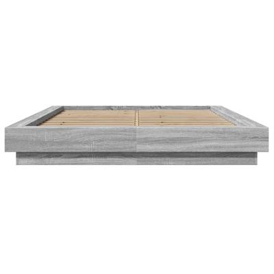 Bedframe bewerkt hout grijs sonoma eikenkleurig 120x200 cm