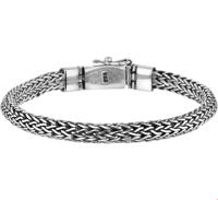 TFT Armband Zilver 6 mm 19 cm - thumbnail