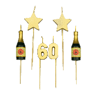 Taartkaarsjes Set 60 Jaar (6st) - thumbnail